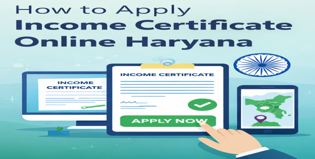 Online Income Application How to Apply Income Certificate Online Haryana ( 9 Easy step-by-step ...